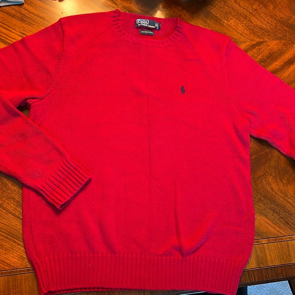 Men’s Ralph Lauren cotton sweater size medium M red